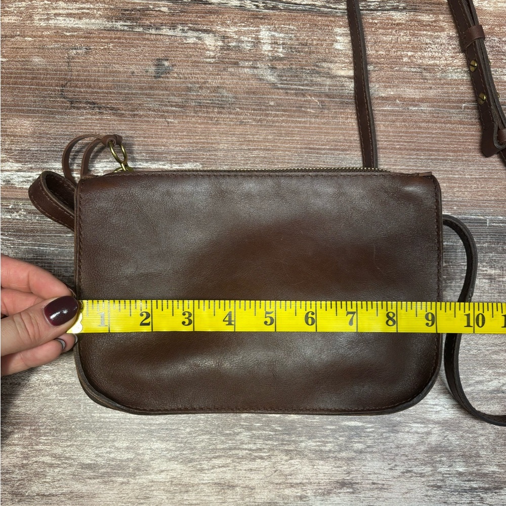 Madewell | VGUC Brown Leather Simple Crossbody Bag Leather Classic Chic Suede - Picture 10 of 13